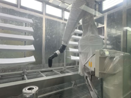 Robot In-Line Synchronized Tracking Coating