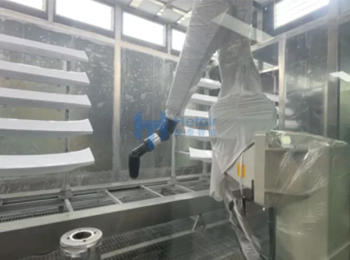 Robot In-Line Synchronized Tracking Coating