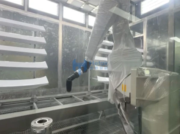 Robot In-Line Synchronized Tracking Coating