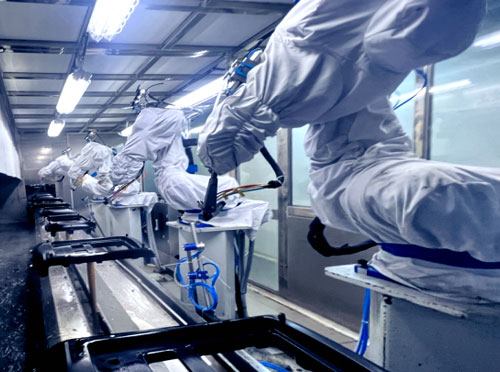 Spinder Line Robot Spraying