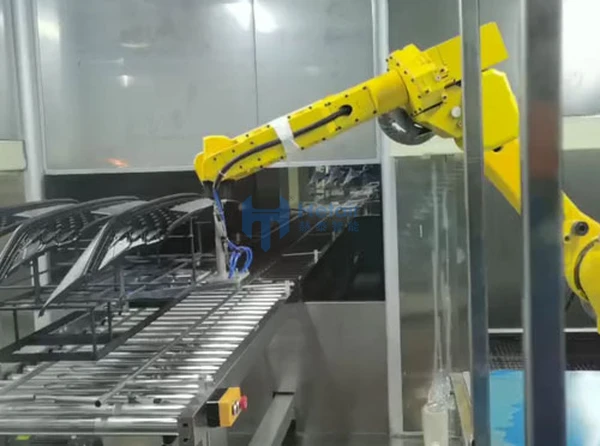 Offline Spraying of Car Rear Wings + Robot Automatic Transplantation