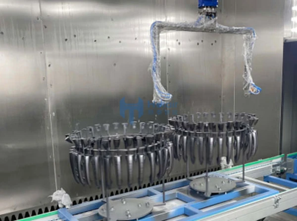 Online Rotary Spraying of Car Door Handles