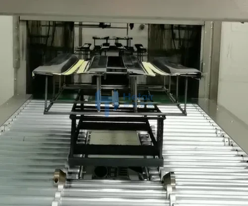 planar reciprocating spraying line